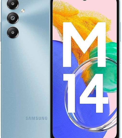 Samsung Galaxy M14 5G full phone image showing sleek design and large display - best smartphones under ₹10,000 in India 2024""Samsung Galaxy M14 5G front view showcasing its design and display - best smartphones under ₹10,000 in India 2024" Samsung Galaxy M14 5G smartphone full image with smooth edges and large screen - best smartphones under ₹10,000 in India 2024" Samsung Galaxy M14 5G phone front angle with modern design and large display - best smartphones under ₹10,000 in India 2024" Samsung Galaxy M14 5G full view highlighting its screen and camera setup - best smartphones under ₹10,000 in India 2024"